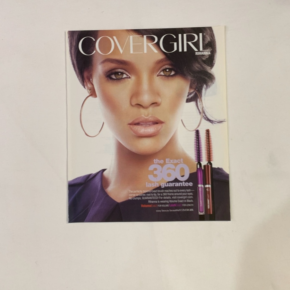 CoverGirl Rihanna “The Exact 360 Lash” 2012 Vintage One Page Magazine Ad